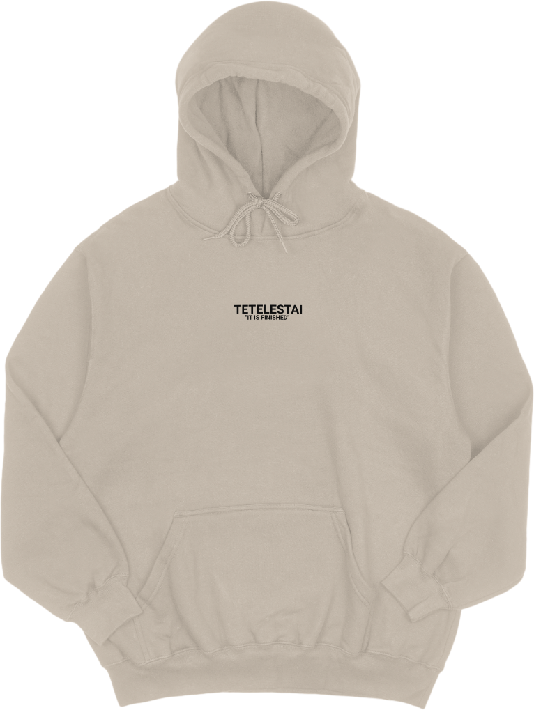 "TETELESTAI - IT IS FINISHED" Embroidered Comfort Hoodie