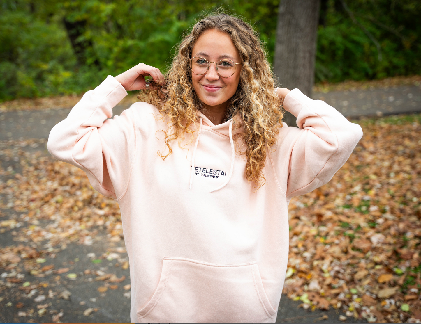 "TETELESTAI - IT IS FINISHED" Embroidered Comfort Hoodie